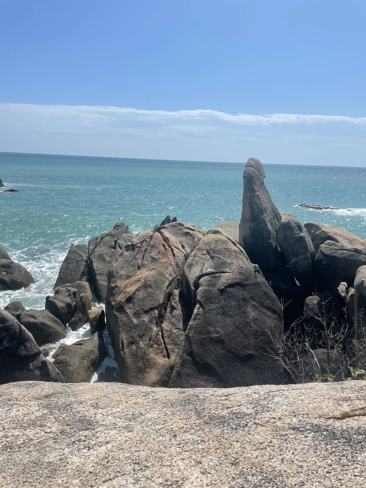 Grandma and grandpa rocks overlooking the ocean in Koh Samui