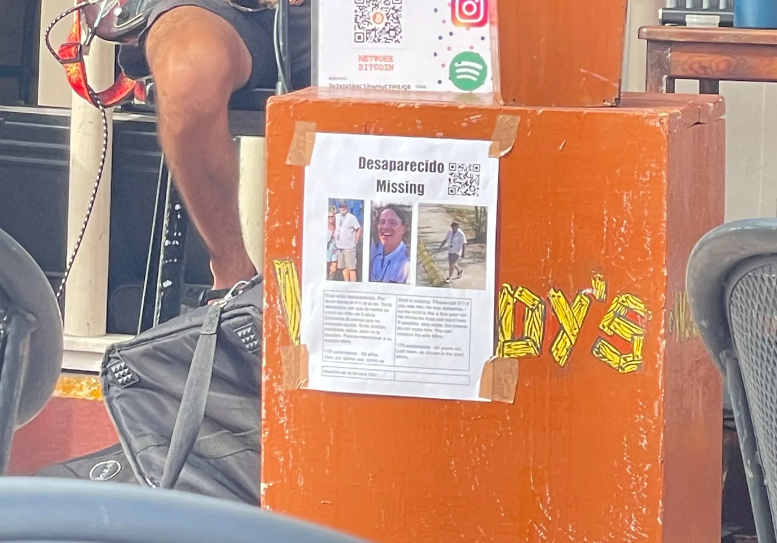 a flyer of a missing person in Mexico